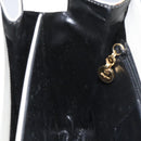 Salvatore Ferragamo Gancini Hand Bag Leather White Gold Auth 114378-20