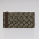GUCCI GG Canvas Wallet Leather 5 Set Beige Black yellow Auth 114398-10