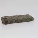 GUCCI GG Canvas Wallet Leather 5 Set Beige Black yellow Auth 114398-11