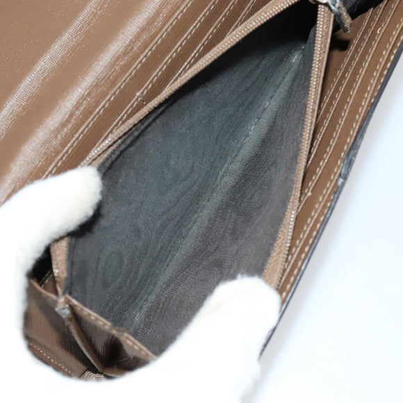 GUCCI GG Canvas Wallet Leather 5 Set Beige Black yellow Auth 114398