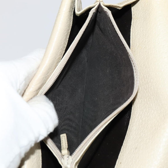 GUCCI GG Canvas Wallet Leather 5 Set Beige Black yellow Auth 114398