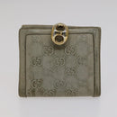 GUCCI GG Canvas Wallet Leather 5 Set Beige Black yellow Auth 114398-22