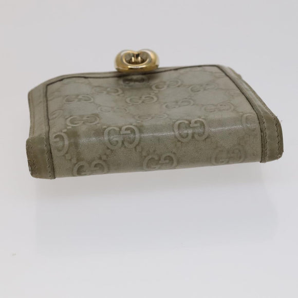 GUCCI GG Canvas Wallet Leather 5 Set Beige Black yellow Auth 114398