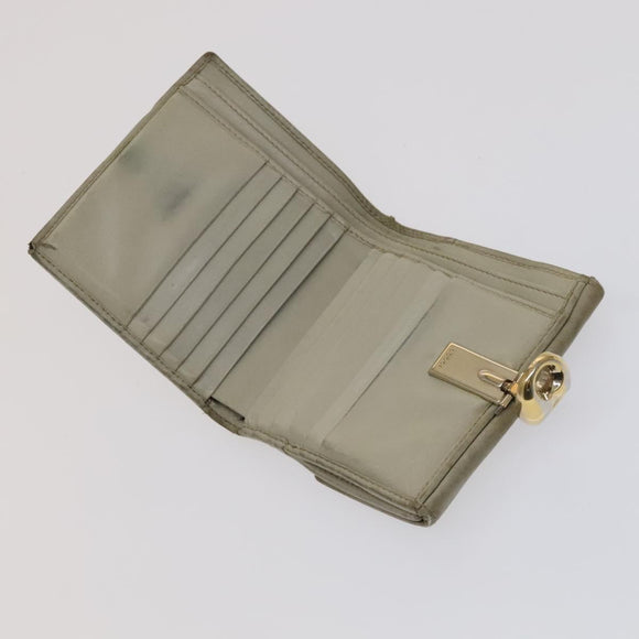 GUCCI GG Canvas Wallet Leather 5 Set Beige Black yellow Auth 114398