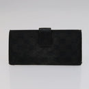 GUCCI GG Canvas Wallet Leather 5 Set Beige Black yellow Auth 114398-3