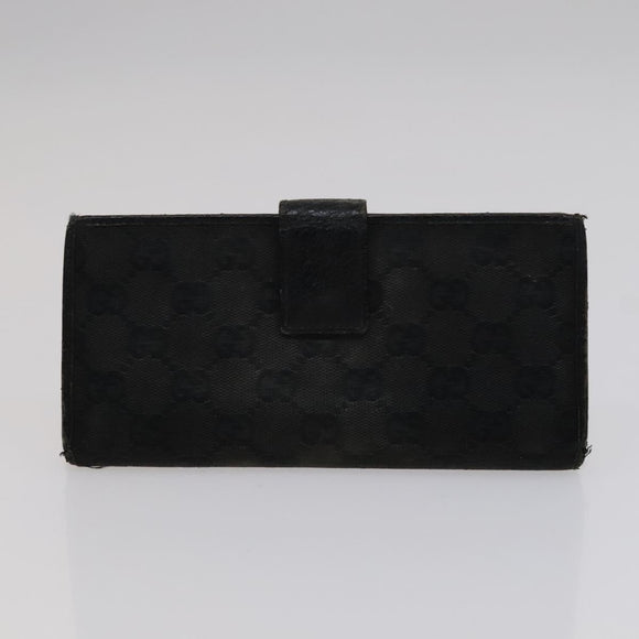 GUCCI GG Canvas Wallet Leather 5 Set Beige Black yellow Auth 114398
