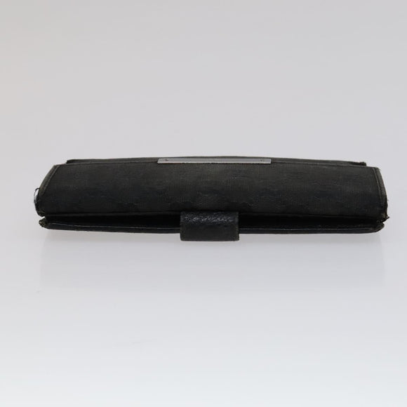 GUCCI GG Canvas Wallet Leather 5 Set Beige Black yellow Auth 114398