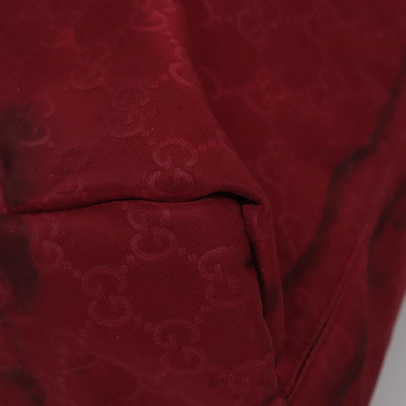 GUCCI GG Canvas Tote Bag Nylon Red 282439 Auth 114411