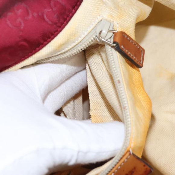 GUCCI GG Canvas Tote Bag Nylon Red 282439 Auth 114411