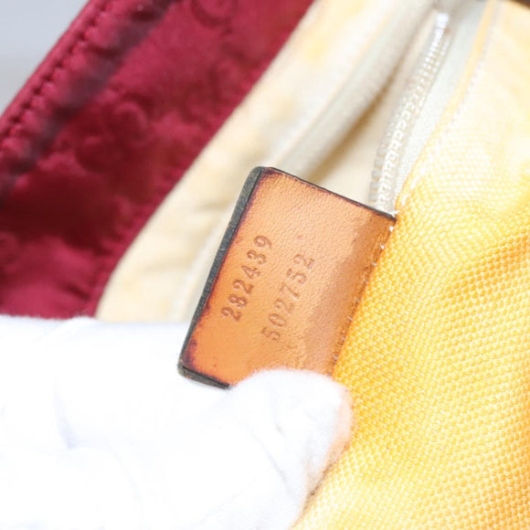 GUCCI GG Canvas Tote Bag Nylon Red 282439 Auth 114411