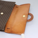 CELINE Macadam Canvas Shoulder Bag PVC Brown Gold Auth 114415-8