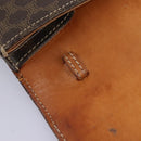 CELINE Macadam Canvas Shoulder Bag PVC Brown Gold Auth 114415-19