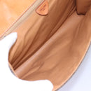 CELINE Macadam Canvas Shoulder Bag PVC Brown Gold Auth 114415-9