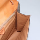 CELINE Macadam Canvas Shoulder Bag PVC Brown Gold Auth 114415-22