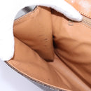 CELINE Macadam Canvas Shoulder Bag PVC Brown Gold Auth 114415-23