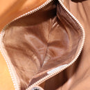 CELINE Macadam Canvas Shoulder Bag PVC Brown Gold Auth 114415-10