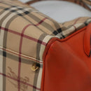 BURBERRY Nova Check Tote Bag PVC Beige Auth 114419-9