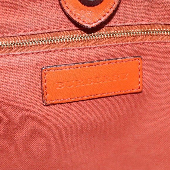 BURBERRY Nova Check Tote Bag PVC Beige Auth 114419