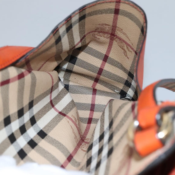 BURBERRY Nova Check Tote Bag PVC Beige Auth 114419