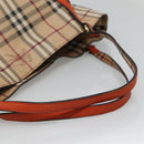BURBERRY Nova Check Tote Bag PVC Beige Auth 114419-7
