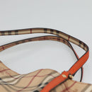 BURBERRY Nova Check Tote Bag PVC Beige Auth 114419-8