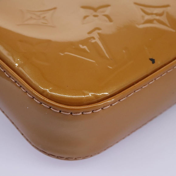 LOUIS VUITTON Vernis Pochette Accessoires Pouch Rose Velours M91575 Auth 114427