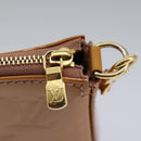 LOUIS VUITTON Vernis Pochette Accessoires Pouch Rose Velours M91575 Auth 114427-18