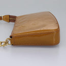 LOUIS VUITTON Vernis Pochette Accessoires Pouch Rose Velours M91575 Auth 114427-3