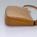 LOUIS VUITTON Vernis Pochette Accessoires Pouch Rose Velours M91575 Auth 114427-4