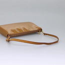 LOUIS VUITTON Vernis Pochette Accessoires Pouch Rose Velours M91575 Auth 114427-7