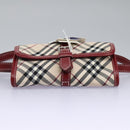 BURBERRY Nova Check Blue Label Waist bag Canvas Beige Auth 114435V-5