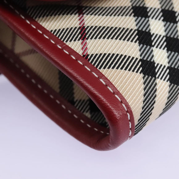 BURBERRY Nova Check Blue Label Waist bag Canvas Beige Auth 114435V