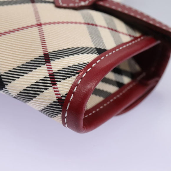 BURBERRY Nova Check Blue Label Waist bag Canvas Beige Auth 114435V