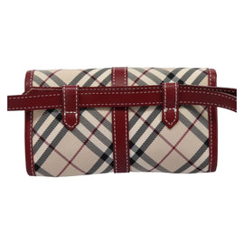 BURBERRY Nova Check Blue Label Waist bag Canvas Beige Auth 114435V - 0
