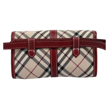 BURBERRY Nova Check Blue Label Waist bag Canvas Beige Auth 114435V - 0