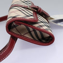 BURBERRY Nova Check Blue Label Waist bag Canvas Beige Auth 114435V-3