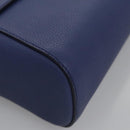 Salvatore Ferragamo Gancini Shoulder Bag Leather Blue Auth 114440-14