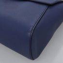 Salvatore Ferragamo Gancini Shoulder Bag Leather Blue Auth 114440-9