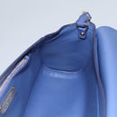 Salvatore Ferragamo Gancini Shoulder Bag Leather Blue Auth 114440-19