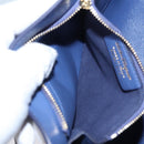 Salvatore Ferragamo Gancini Shoulder Bag Leather Blue Auth 114440-11