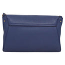 Salvatore Ferragamo Gancini Shoulder Bag Leather Blue Auth 114440-2