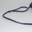 Salvatore Ferragamo Gancini Shoulder Bag Leather Blue Auth 114440-7