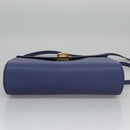 Salvatore Ferragamo Gancini Shoulder Bag Leather Blue Auth 114440-5
