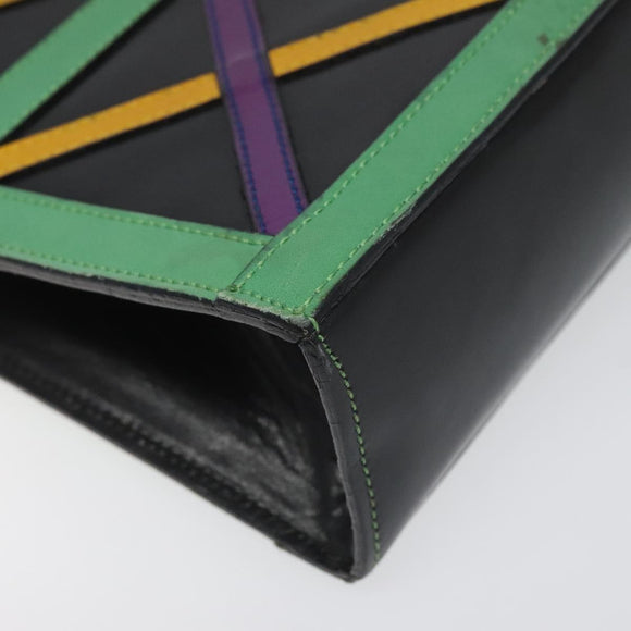 CELINE Shoulder Bag Leather Multicolor Auth 114456