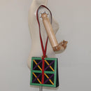 CELINE Shoulder Bag Leather Multicolor Auth 114456-23