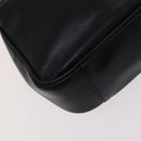 GUCCI Bamboo Hand Bag Leather 2way Black 001 1638 Auth 114458-17