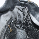 GUCCI Bamboo Hand Bag Leather 2way Black 001 1638 Auth 114458-11