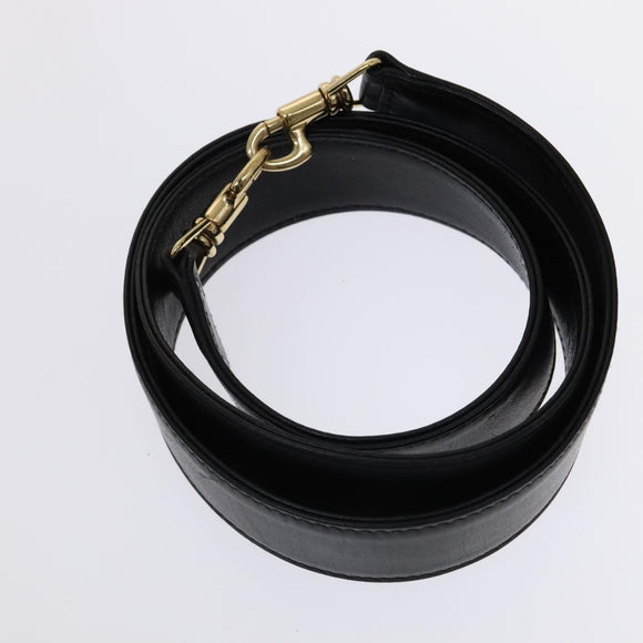 GUCCI Bamboo Hand Bag Leather 2way Black 001 1638 Auth 114458