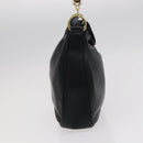 GUCCI Bamboo Hand Bag Leather 2way Black 001 1638 Auth 114458-4