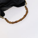 GUCCI Bamboo Hand Bag Leather 2way Black 001 1638 Auth 114458-7